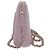 Clutch Chanel Classic in pelle caviar matelassé rosa con catena - vista 3
