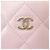 Clutch Chanel Classic in pelle caviar matelassé rosa con catena - vista 7