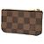 Louis Vuitton Brown Damier Ebene Pochette Cles Marrone - vista 2