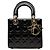 Autre Marque Dior Black Small Patent Cannage Lady Dior Nero