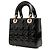 Autre Marque Dior Black Small Patent Cannage Lady Dior Nero - vista 2