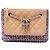 Doppio astuccio Chanel in tweed e pelle d'agnello matelassé marrone con catena Marrone chiaro