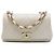 Chanel White Medium Quilted Lambskin Twist Chain Enamel CC Flap Bianco Crudo