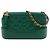 Clutch Gabrielle Double Zip con Catena in Vitello Invecchiato Verde Chanel Verde scuro