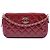 Chanel Red Quilted Patent CC Crown Double Zip Crossbody Rosso