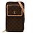Céline Cartera Celine Brown Macadam de lona revestida con correa Castaño