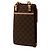 Céline Cartera Celine Brown Macadam de lona revestida con correa Castaño - vista 2