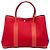 Hermès Red Toile and Negonda Garden Party 36 Rosso