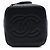 Petit vanity case Chanel en veau matelassé noir avec chaîne et barrette - vue 3