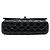 Chanel Black Medium Classic Shiny Crumpled Calfskin So Black Double Flap Nero - vista 3