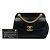 Chanel Black Small Quilted Lambskin Curved Flap Nero - vista 7