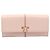 Cartera larga de piel rosa Tod's T-Timeless