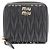Cartera bi-fold Miu Miu Black Matelassé Negro