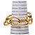Bracciale con ciondoli placcato oro Chanel D'oro - vista 5