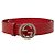 Cintura in pelle Gucci Interlocking G Rosso