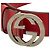 Cintura in pelle Gucci Interlocking G Rosso - vista 4