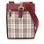 Burberry Nova Check Schultertasche in Multicolor Mehrfarben Beige Bordeaux