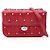 Borsa a tracolla matelassé con borchie Miu Miu Rosso