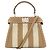 Fendi Peekaboo Mini Selleria Pecan Stripe Handtasche Braun
