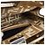 Fendi Peekaboo Mini Selleria Pecan Stripe Handtasche Braun - Ansicht 8