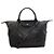 Longchamp Le Pliage Cuir 2-Way Lederhandtasche Schwarz