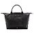 Longchamp Le Pliage Cuir 2-Way Lederhandtasche Schwarz - Ansicht 2