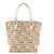 Borsa Tote in tela con stampa a farfalla Bottega Veneta Rosa Bianco Beige