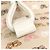 Borsa Tote in tela con stampa a farfalla Bottega Veneta Rosa Bianco Beige - vista 10
