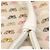 Borsa Tote in tela con stampa a farfalla Bottega Veneta Rosa Bianco Beige - vista 11