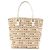 Borsa Tote in tela con stampa a farfalla Bottega Veneta Rosa Bianco Beige - vista 2