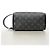 Louis Vuitton Monogram Eclipse Locker Dopp Kit Clutch Bag Nero - vista 3