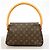 Bolsa de Ombro Louis Vuitton Monogram Mini Looping Marrom - vista 10