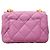 Borsa a tracolla Chanel Mini Matelassé con catena Porpora - vista 13
