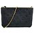 Louis Vuitton Monogram Empreinte Pochette Double Zip Shoulder Bag Schwarz