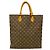 Borsa Tote Louis Vuitton Monogram Sac Plat Marrone