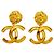 Chanel vergoldete Clip-Ohrringe Golden
