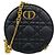 Christian Dior Cannage Leder-Schultertasche Schwarz