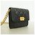 Chanel Black Chain/Shoulder Wallet Schwarz - Ansicht 2