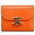 Céline Portefeuille tri-fold en cuir Celine Triomphe Orange