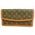 Louis Vuitton Monogram Pochette Dam PM Clutch Bag Marrone