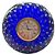 Autre Marque Venini 98 Balloton Cobalt Blue Murano Glass Table Clock Golden