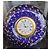 Autre Marque Venini 98 Balloton Cobalt Blue Murano Glass Table Clock Golden - view 6