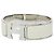 Hermès Brazalete Rígido Hermes Clic Clac GM Esmaltado Plata Blanco