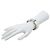 Hermès Brazalete Rígido Hermes Clic Clac GM Esmaltado Plata Blanco - vista 5