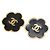 Chanel Coco Mark Clip-Ohrringe mit Blumenmotiv Schwarz - Ansicht 2