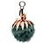 Portachiavi Fendi Pom Fruit Pineapple Charm Verde Arancione - vista 2