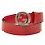 Cintura in pelle Gucci Interlocking G Rosso