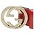 Cintura in pelle Gucci Interlocking G Rosso - vista 4