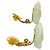 Chanel CHANEL 02P Camellia Coco Mark Clip-Ohrringe Golden Grün - Ansicht 2