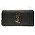 Autre Marque Cartera larga de piel negra Saint Laurent Negro